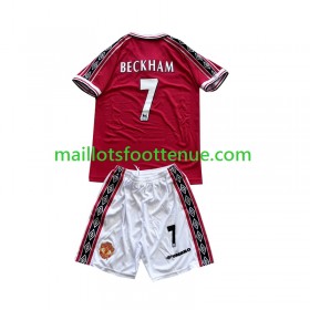 Maillot/Tenue Manchester United Beckham 7 Retro Enfant Domicile 1998-1999